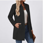 Model wearing Black jacket in a studio - 2