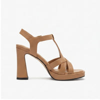 Tan heel on a white background - 2