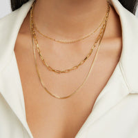 Chrysalis Gold Layered Chain Necklace Set