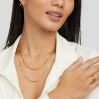 Chrysalis Gold Layered Chain Necklace Set