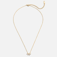 Belrose Gold Crystal Leaf Pendant Necklace